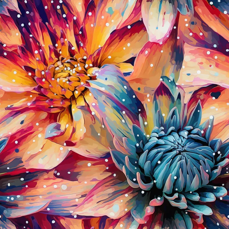 Floral Art Defined By Recursion Patterns