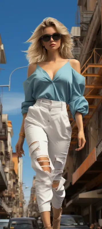 Any Beautiful Fashion Model Walking Pose