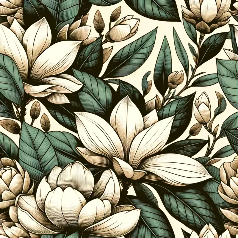 Seamless Vintage Tropical Floral Patterns