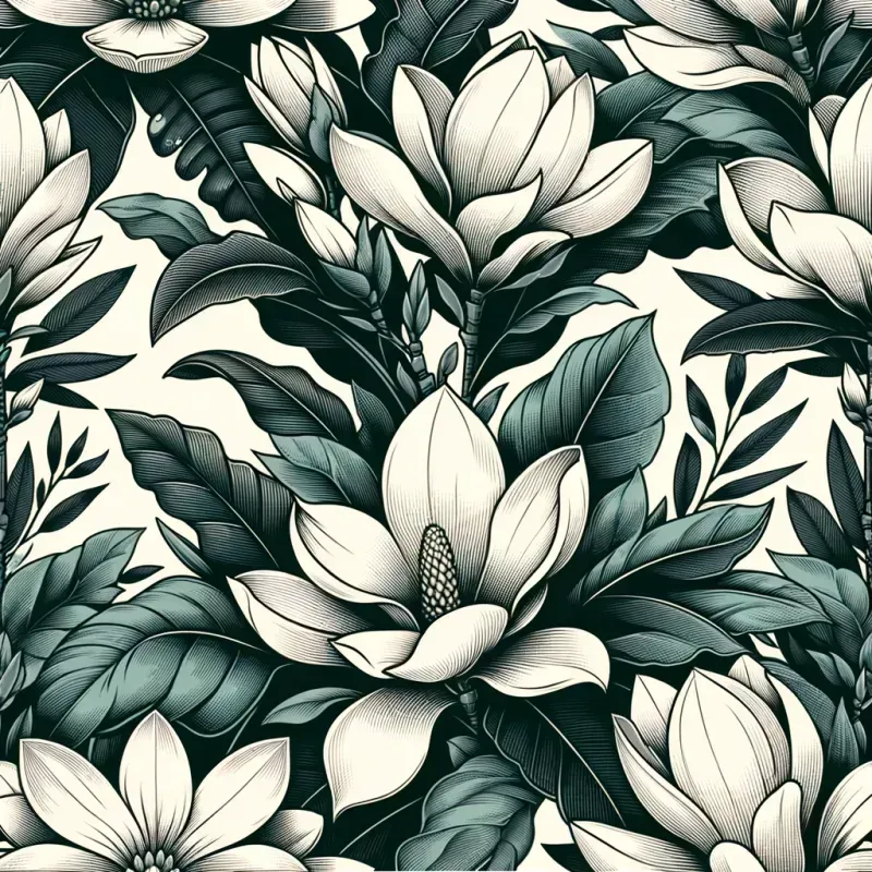 Seamless Vintage Tropical Floral Patterns