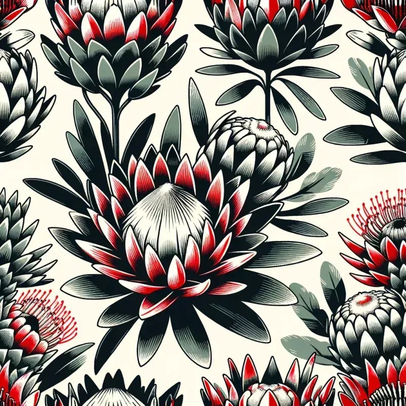 Seamless Vintage Tropical Floral Patterns