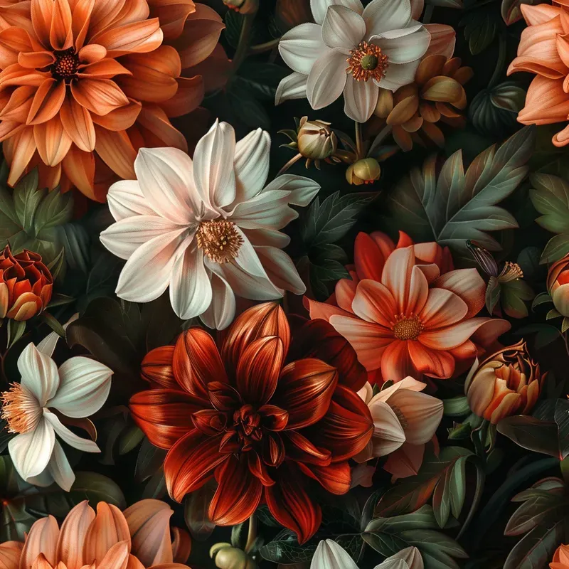 Seamless Exquisite Botanicals