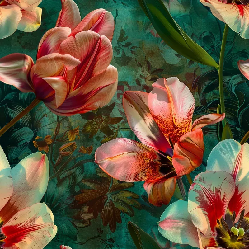 Seamless Exquisite Botanicals