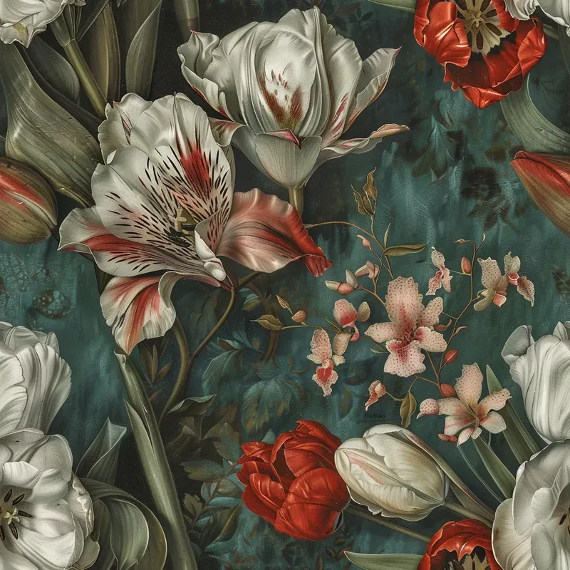 Seamless Exquisite Botanicals