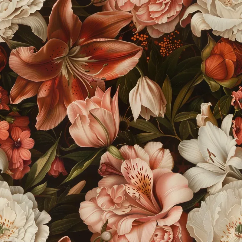 Seamless Exquisite Botanicals