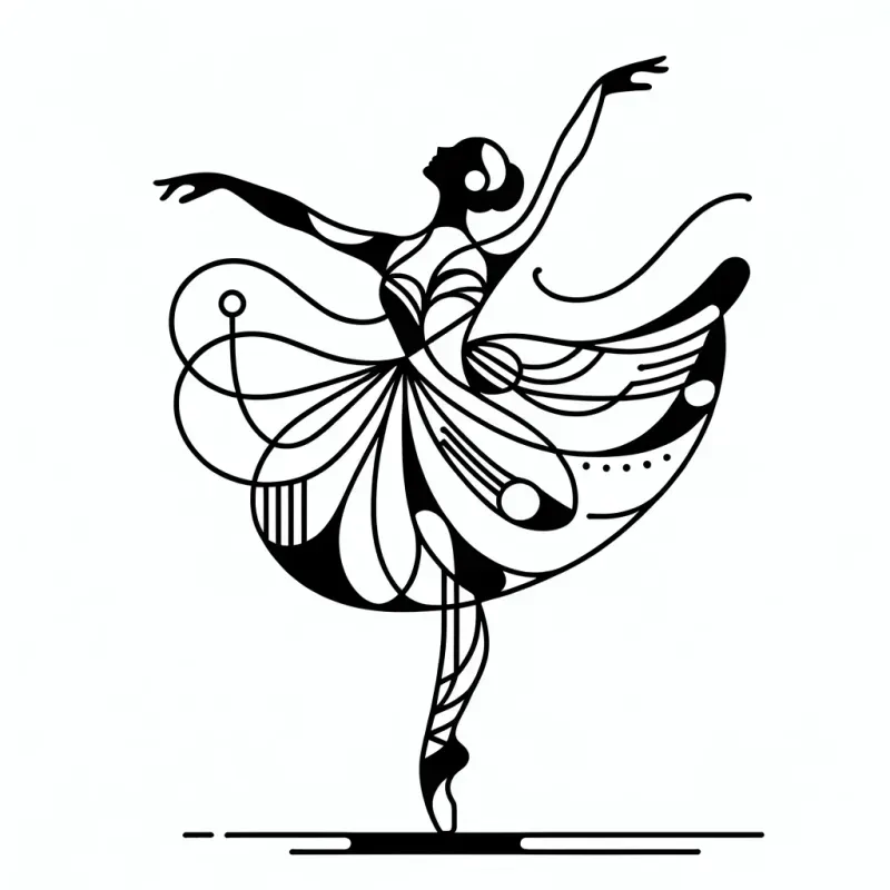Minimalist Flowing Lines Coloring Pages