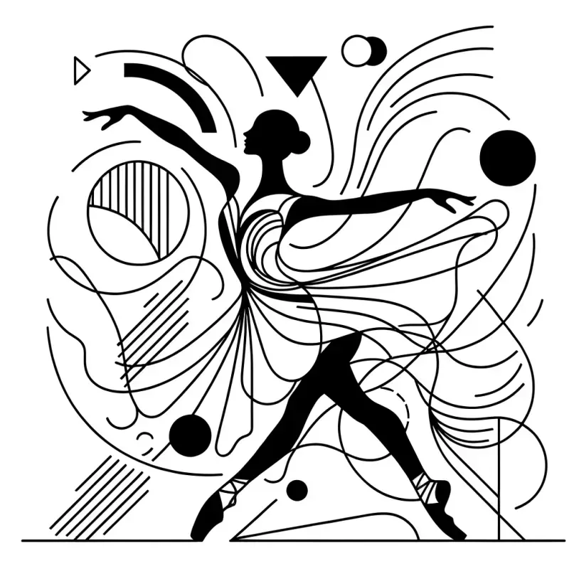 Minimalist Flowing Lines Coloring Pages