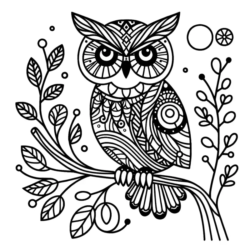 Minimalist Flowing Lines Coloring Pages