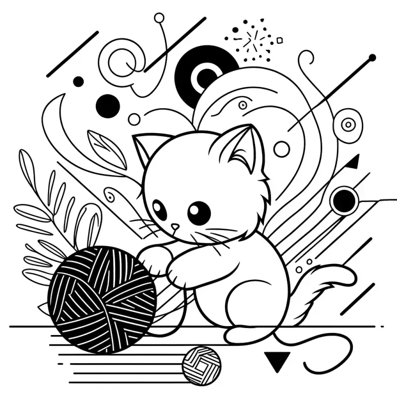 Minimalist Flowing Lines Coloring Pages