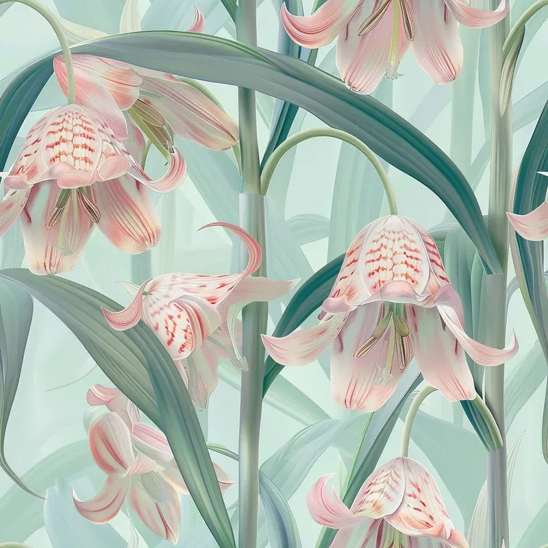 Seamless Artistic Floral Painting Patterns