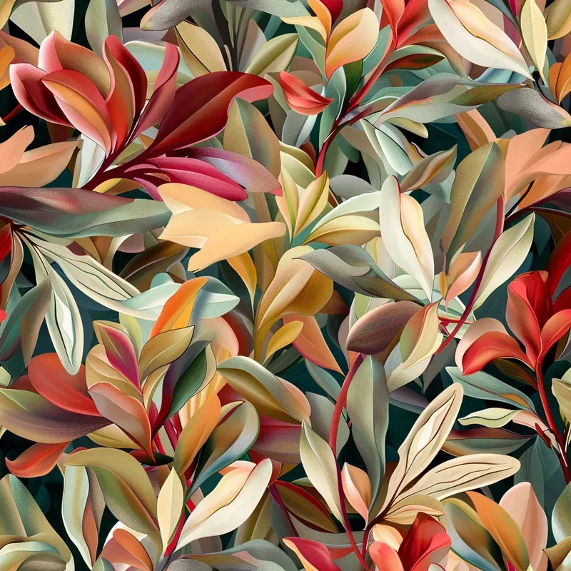 Seamless Artistic Floral Painting Patterns