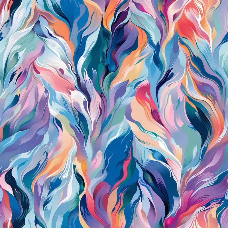 Color Field Floral Seamless Patterns
