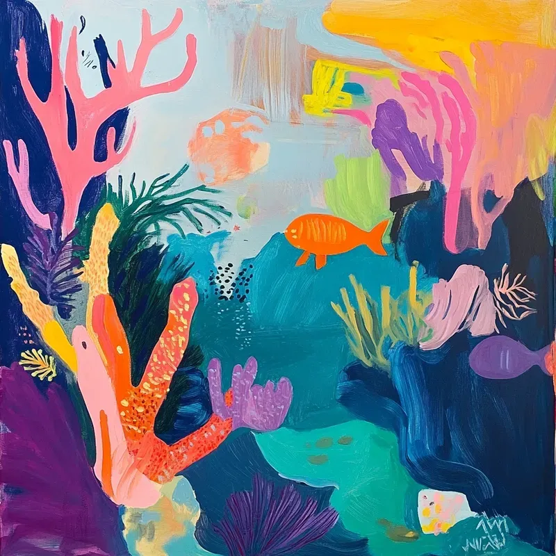 Abstract Expressionism Whimsical Art