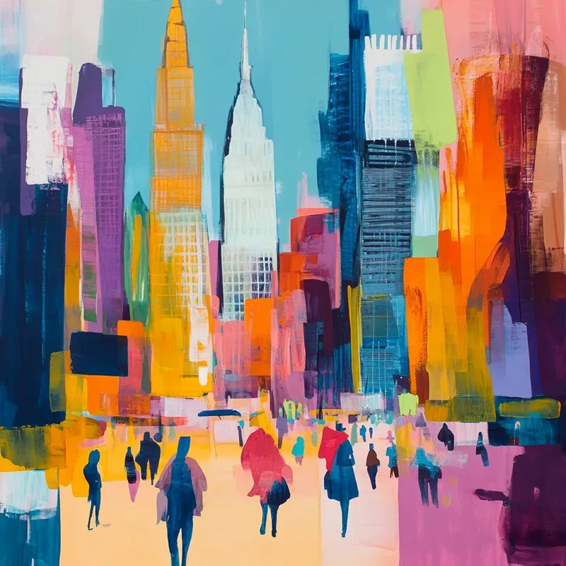 Abstract Expressionism Whimsical Art