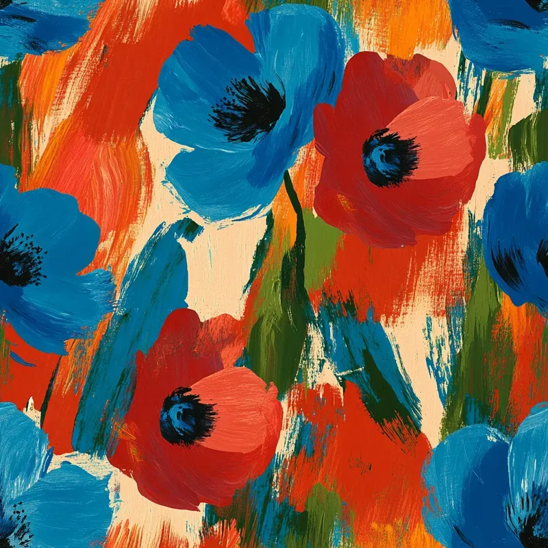 Abstract Expressionist Seamless Patterns