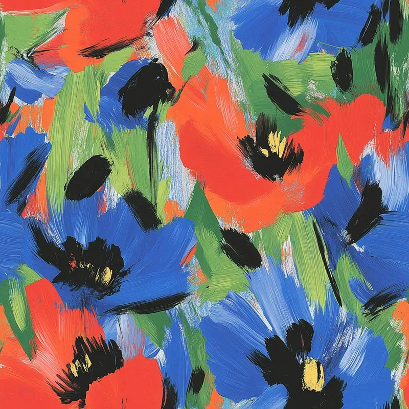 Abstract Expressionist Seamless Patterns