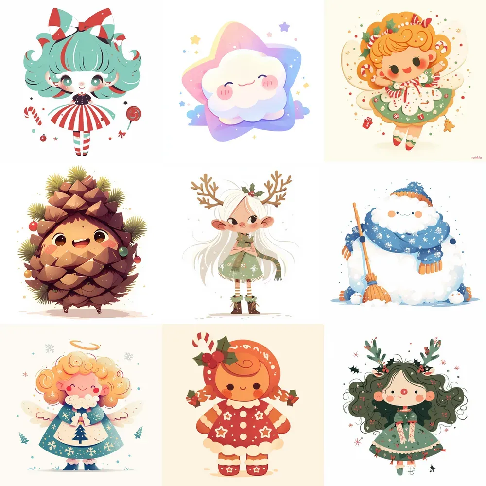 Vibrant Cartoonish Enchanted Cliparts