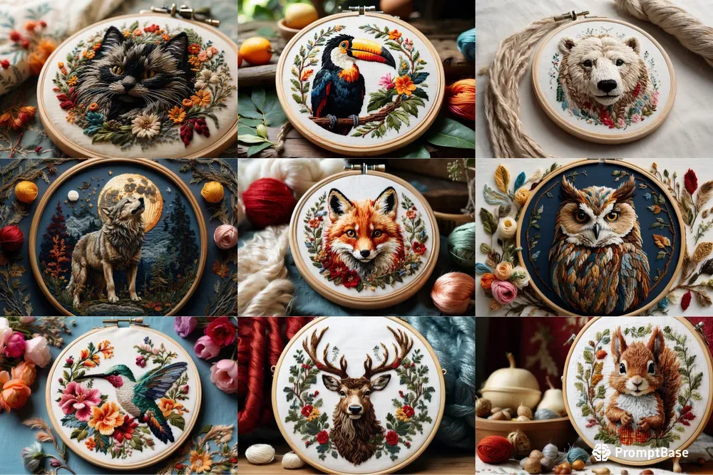 Cross Stitch Embroidery Animals