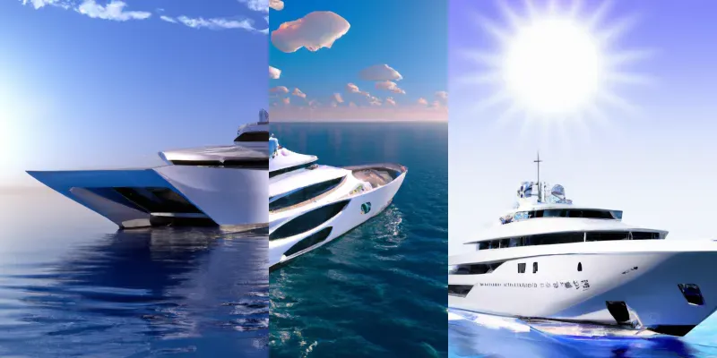Futuristic Mega Yachts generated by undefined