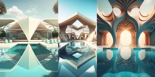 Luxurious Pools generated by midjourney