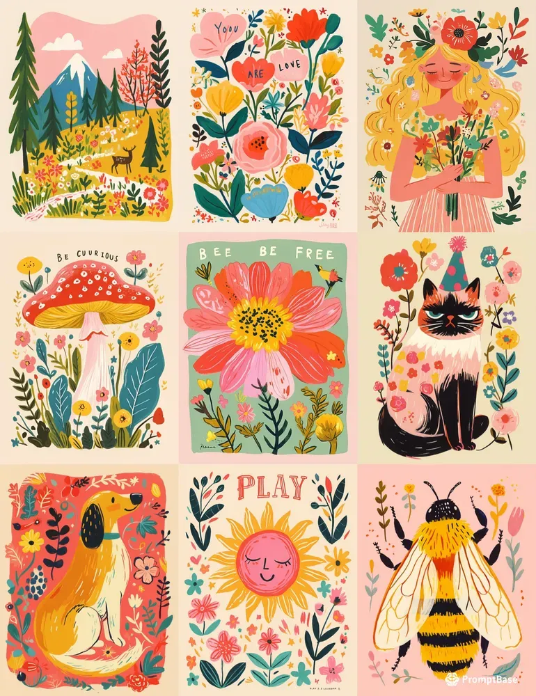 Modern Folk Art Delights
