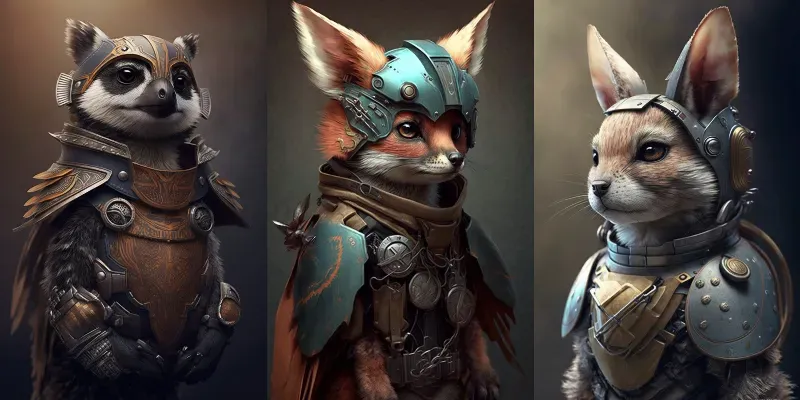 Anthropomorphic Sci-fi Animals generated by undefined