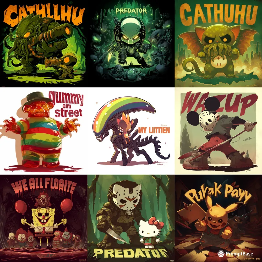 Cartoon Horror Parody Designs