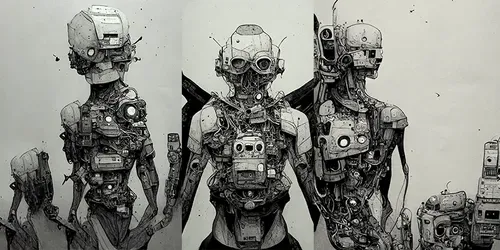 Detailed Android Art generated by midjourney