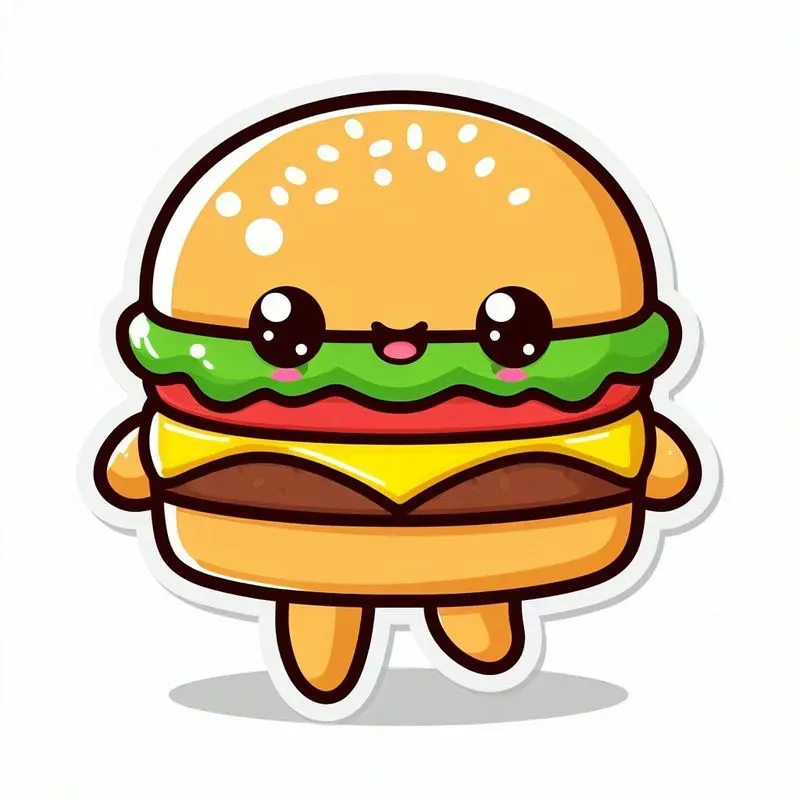 Cute Fastfood Stickers