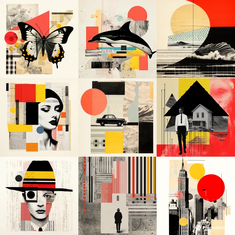 Artistic Abstract Mixed Media Collages