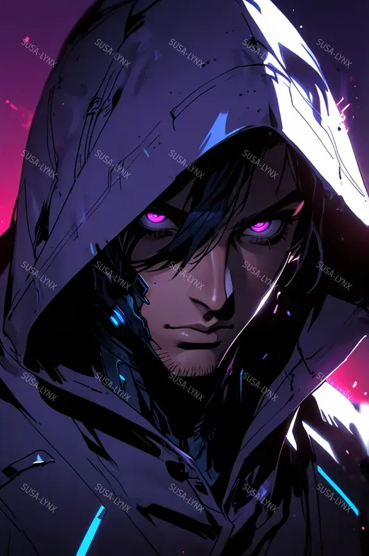 Colorful Acid Anime Characters