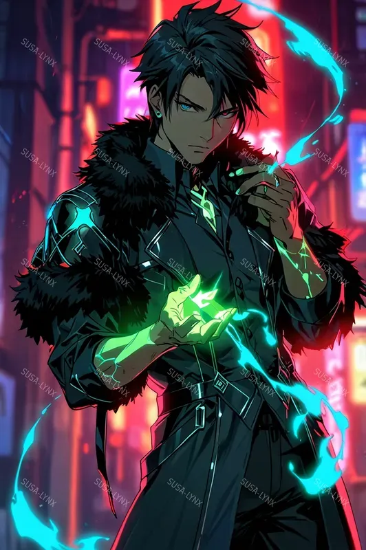 Colorful Acid Anime Characters