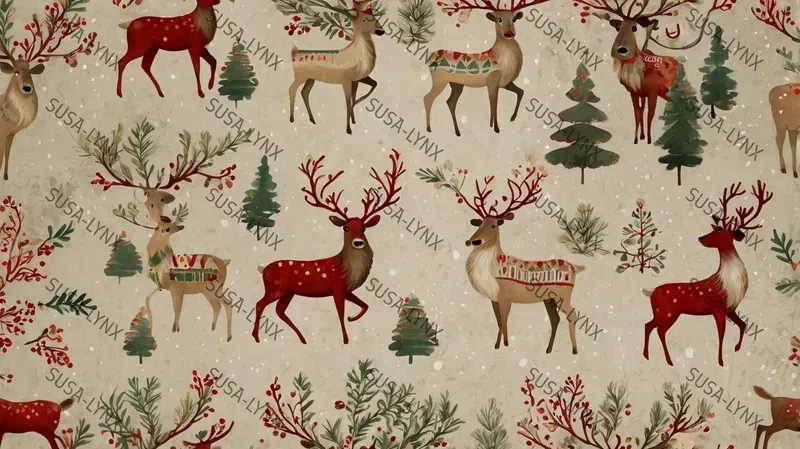 Vintage Retro Christmas Patterns