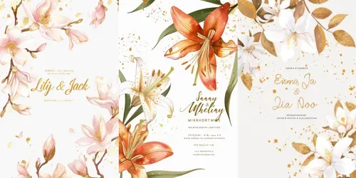 Watercolor Flowers Wedding Invitations generated by midjourney