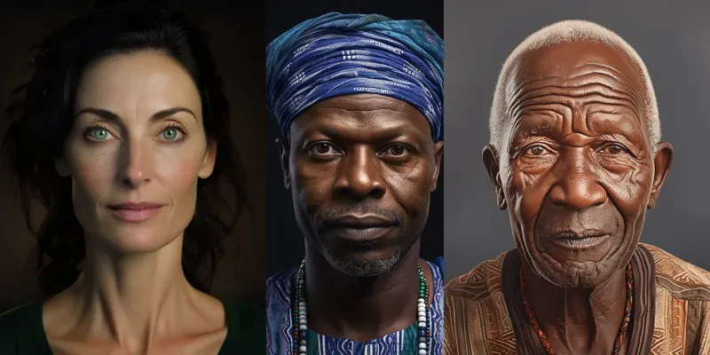 Photorealistic Portraits Of People generated by undefined