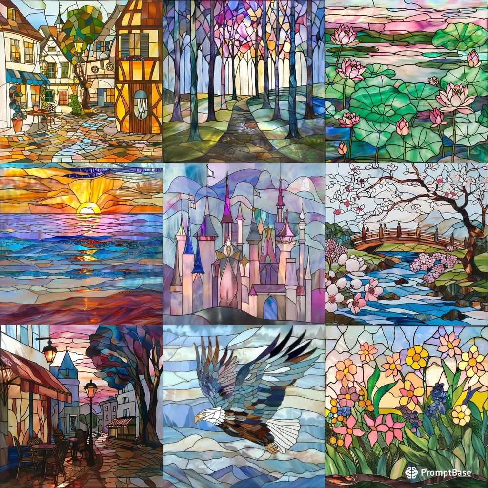 Pastel Stained Glass Art
