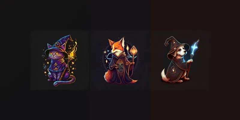 Cartoon Wizard Animals generated by undefined