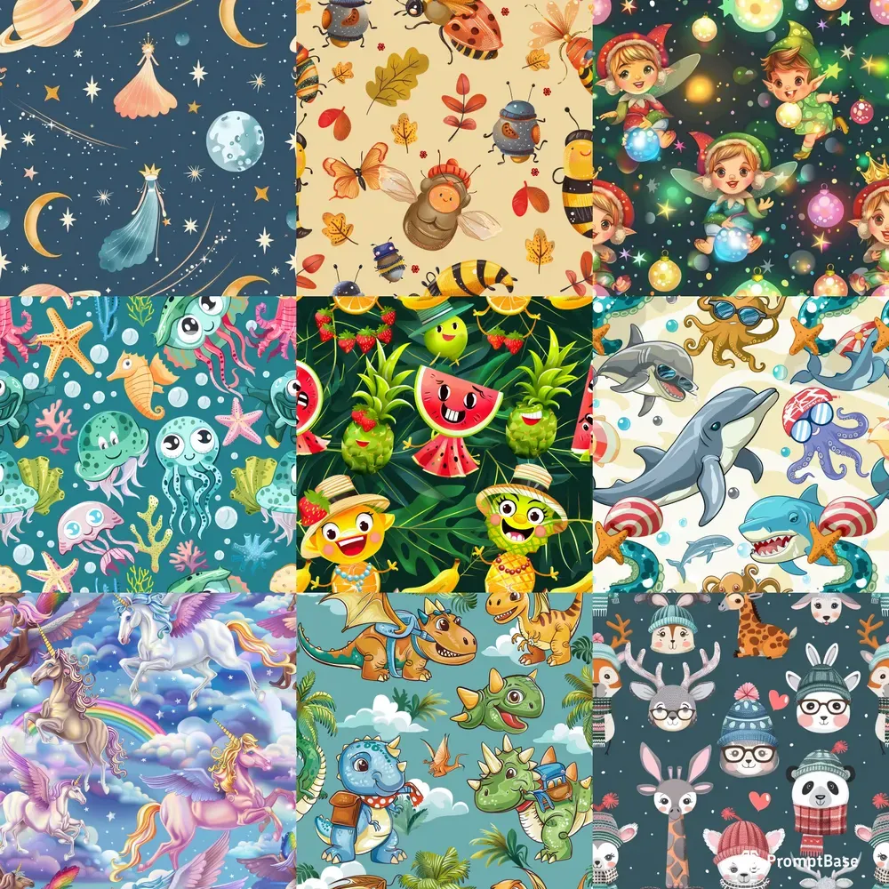 Cartoon Seamless Patterns