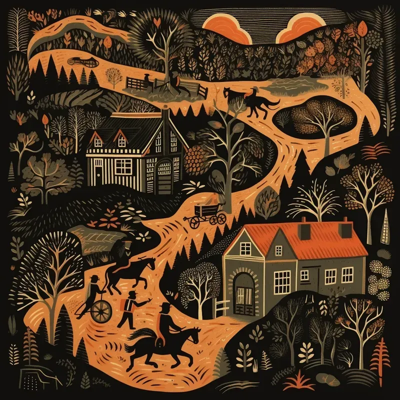 German Folk Art Woodcuts