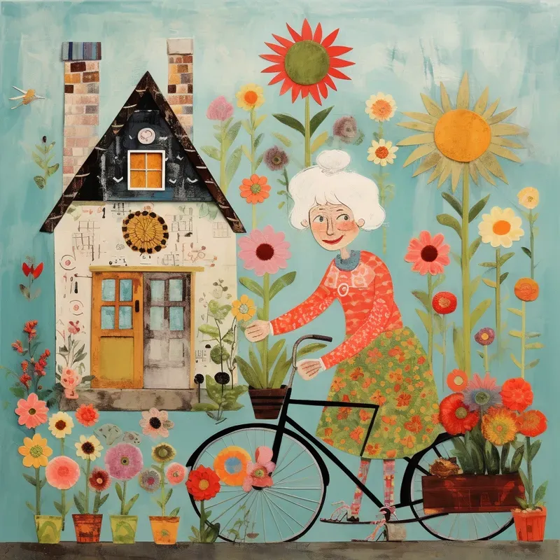 German Folk Art Collages