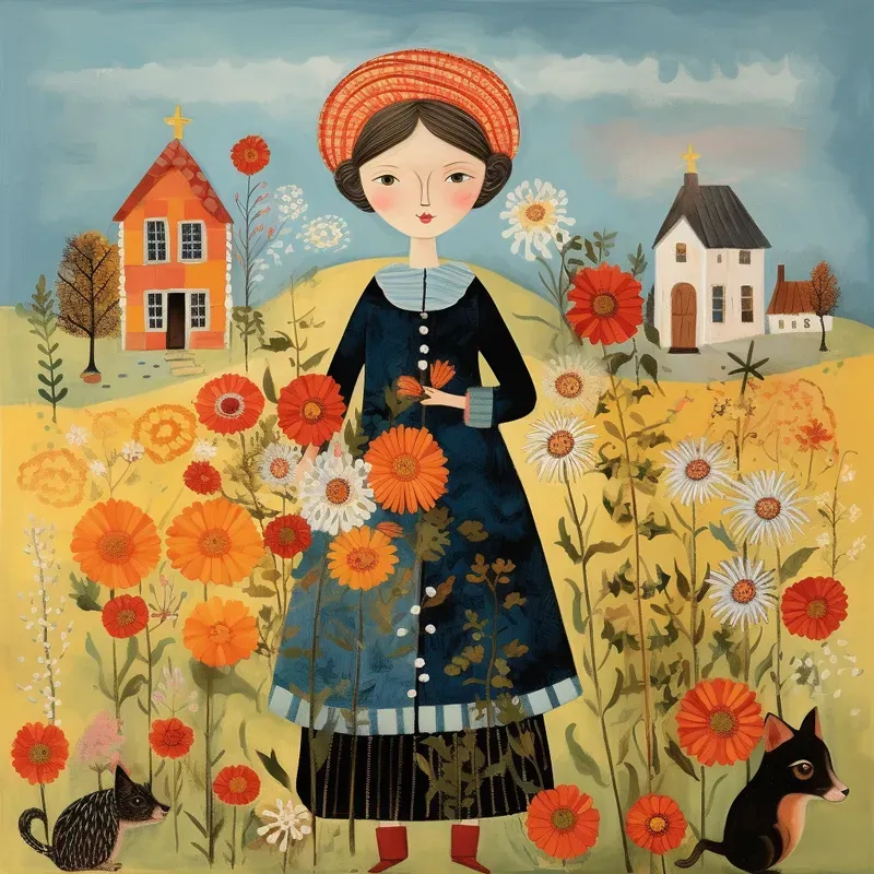 German Folk Art Collages