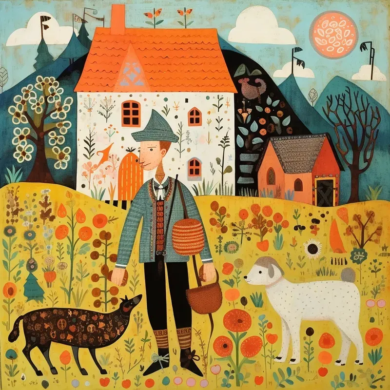 German Folk Art Collages