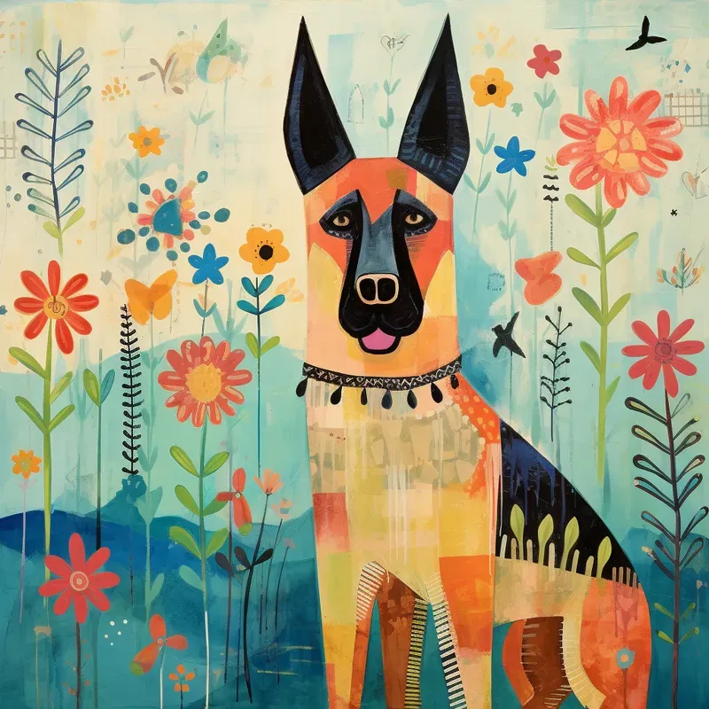 German Folk Art Collages