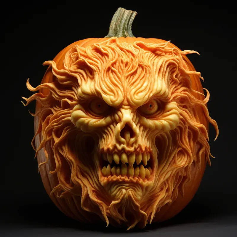 Scary Carved Pumpkins