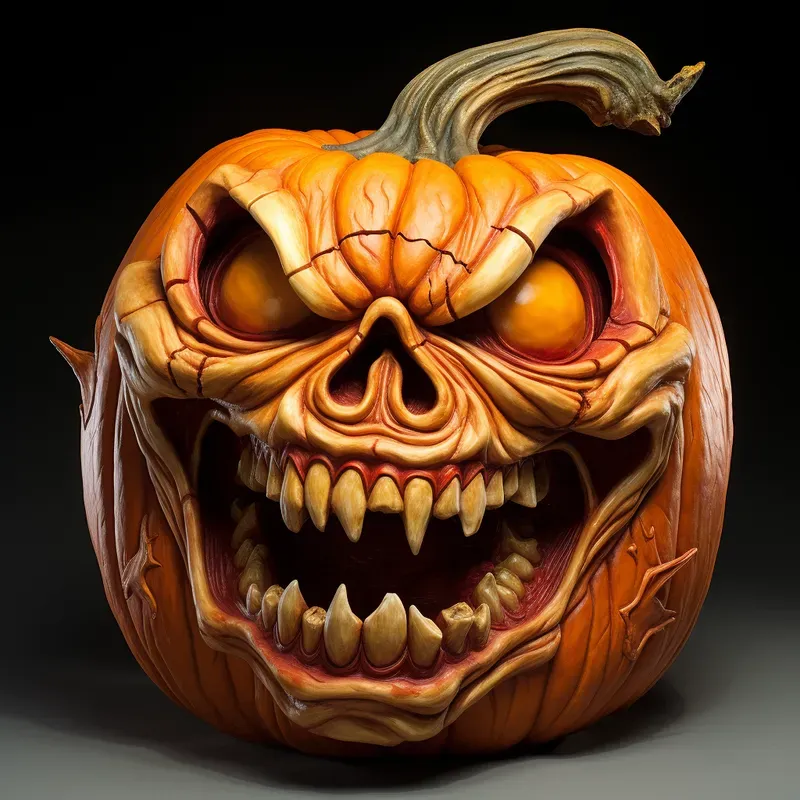 Scary Carved Pumpkins