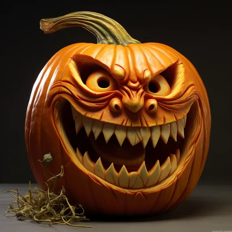 Scary Carved Pumpkins