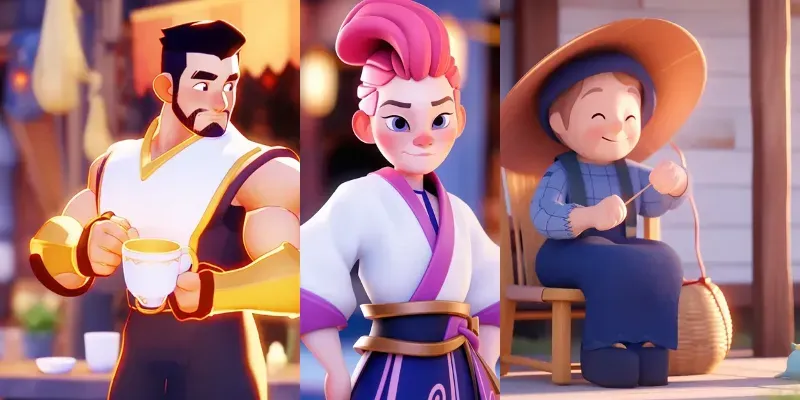 3D Cartoon Film Stills generated by undefined