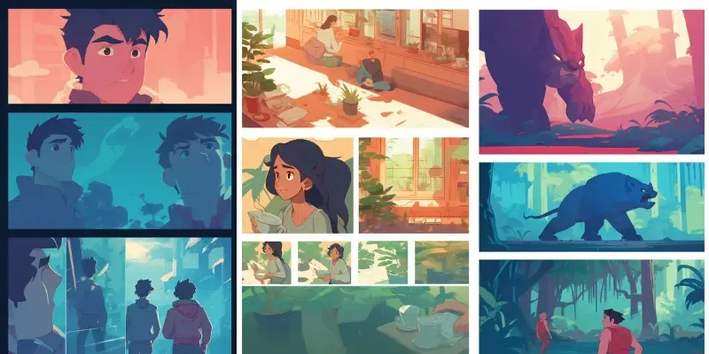 2D Animation Comic Book Pages generated by undefined