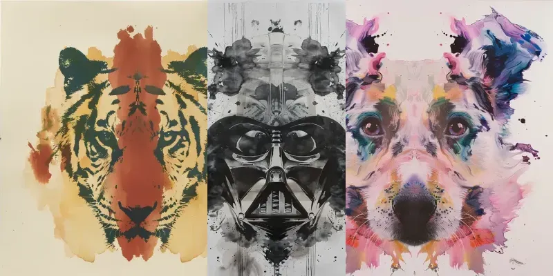 Themed Rorschack Ink Blots generated by undefined