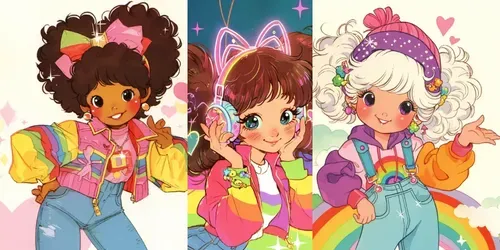 80s Nostalgic Childrens Characters generated by midjourney